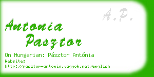 antonia pasztor business card