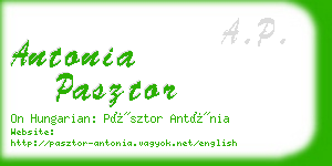 antonia pasztor business card